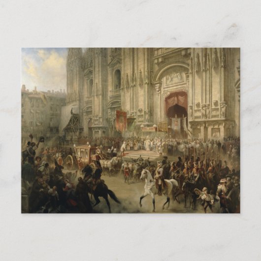 Ceremoniale ontvangst van veldmarshal briefkaart (Voorkant)