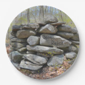 Ceremoniale steen vieren papieren bordje (Voorkant)