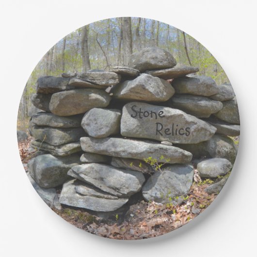 Ceremoniale steen vieren papieren bordje (Voorkant)