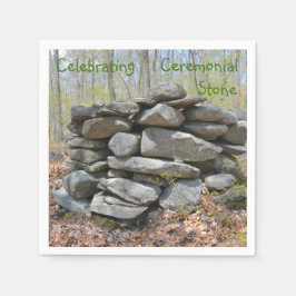 Ceremoniale steen vieren servetten