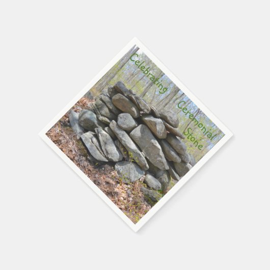 Ceremoniale steen vieren servetten (Hoek)