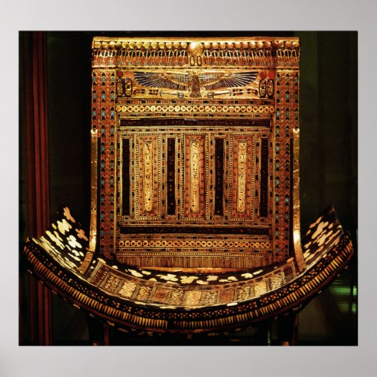 Ceremoniale voorzitter van Tutankhamun Poster (Voorkant)