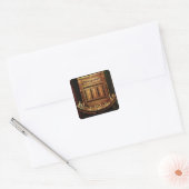 Ceremoniale voorzitter van Tutankhamun Vierkante Sticker (Envelop)