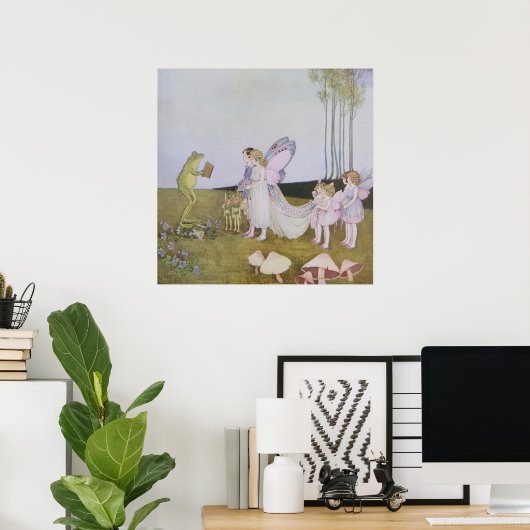  ceremonie Fairy, Retro Fairytale Poster (Thuiskantoor)