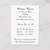 Ceremonie Locatie en Drinken Info Kaarten invoegen (Achterkant)