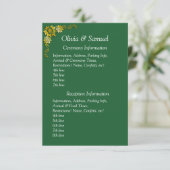 Ceremonie & Ontvangs Locaties info - Smaragdgroen Informatiekaartje (Staand voorkant)