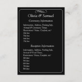 Ceremonie & Ontvangs Locaties info - Zwart Wit Informatiekaartje (Voorkant)