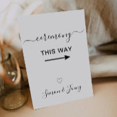 Ceremonie op deze manier bruiloft teken Sjabloon Kaart