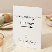 Ceremonie op deze manier bruiloft teken Sjabloon Kaart