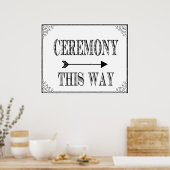 Ceremonie op deze manier rechtstreeks ondertekenen poster (Keuken)