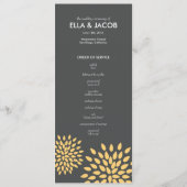 Ceremonie programma // Posh bloemblaadjes // Sunsh Programmakaart (Voorkant)