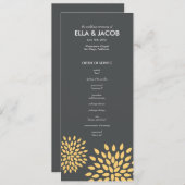 Ceremonie programma // Posh bloemblaadjes // Sunsh Programmakaart (Voorkant / Achterkant)