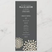 Ceremonie programma // Posh bloemblaadjes // Vanil Programmakaart (Voorkant)