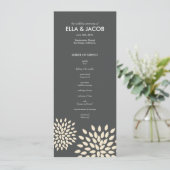 Ceremonie programma // Posh bloemblaadjes // Vanil Programmakaart (Staand voorkant)
