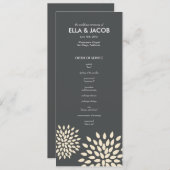 Ceremonie programma // Posh bloemblaadjes // Vanil Programmakaart (Voorkant / Achterkant)