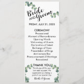 ceremonie programmakaart (Voorkant)