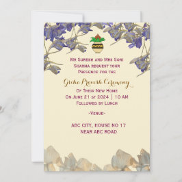 ceremonie van Griha Pravesh Kaart