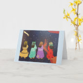 Ceremoniële dansers Wenskaart Kaart (Gele Bloem)