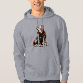 Ceremoniële Engelse buldog in krijger kleding Hoodie