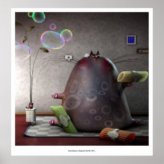 ceremoniële katten II (kat nr. 4) Poster