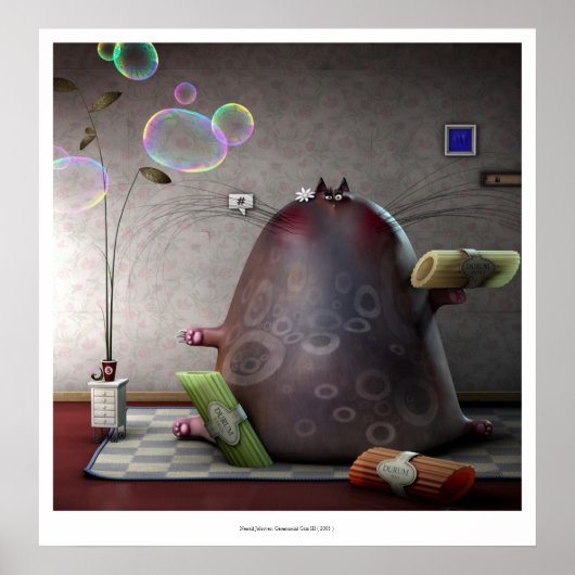 ceremoniële katten II (kat nr. 4) Poster (Voorkant)