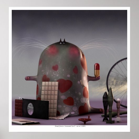 ceremoniële katten II (kat nr. 6) Poster (Voorkant)