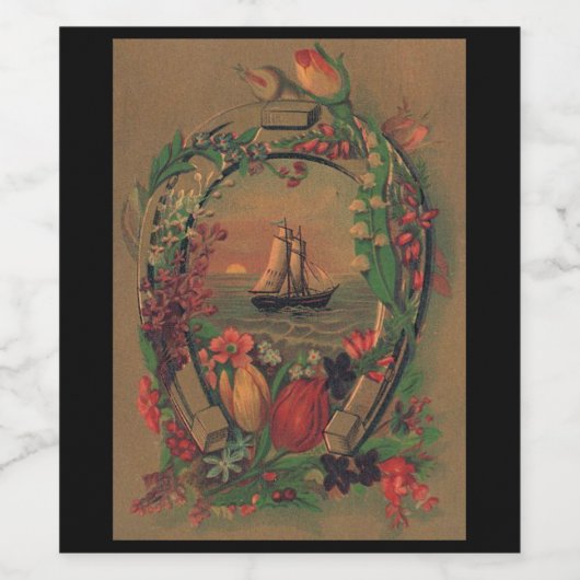 ceremoniële lancering van mousserende wijnetikette wijn etiket (Enkel label)