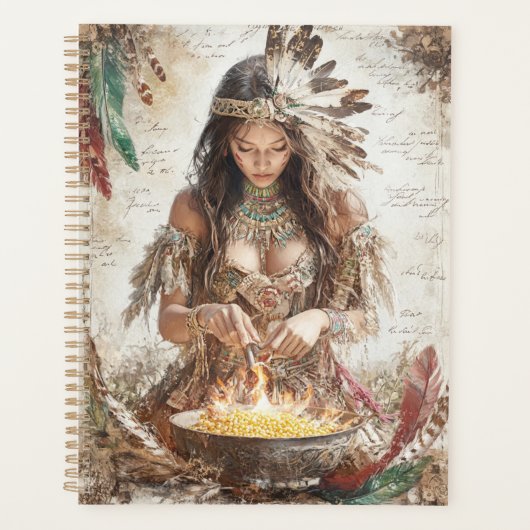 Ceremoniële Vlam: Inheemse Ritual  Planner (Voorkant)