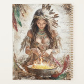 Ceremoniële Vlam: Inheemse Ritual  Planner (Achterkant)