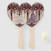 ceremoniemeester | Wisteria Masquerade huwelijkspr Handwaaier (Voorkant en achterkant)