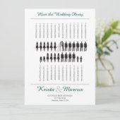 Ceremonieprogramma voor aangepaste silhouetten programmakaart (Staand voorkant)