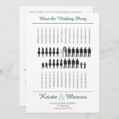 Ceremonieprogramma voor aangepaste silhouetten programmakaart (Voorkant / Achterkant)