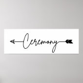 Ceremononenrichtingteken links poster (Voorkant)