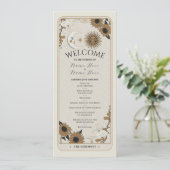 Ceremony Bruiloft Party Kaarten Tarot Welkomstmenu (Staand voorkant)