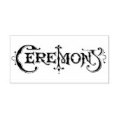 Ceremony Bruiloft Typografie Art Stamp Rubberstempel (Afrduk)