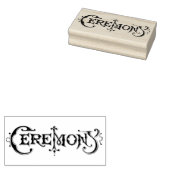Ceremony Bruiloft Typografie Art Stamp Rubberstempel (Gestempeld)