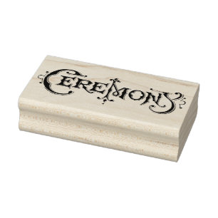 Ceremony Bruiloft Typografie Art Stamp Rubberstempel