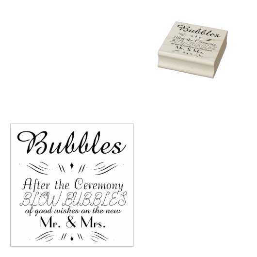 Ceremony Bubbles Rubber Stamp Rubberstempel (Gestempeld)