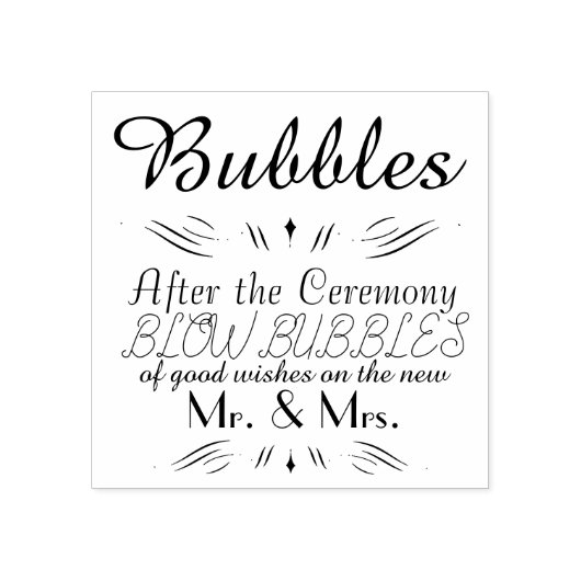 Ceremony Bubbles Rubber Stamp Rubberstempel (Afrduk)
