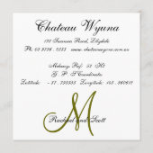 Ceremony Card #2 Programmakaart (Achterkant)