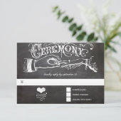 Ceremony Chalkboard Response Kaart (Staand voorkant)