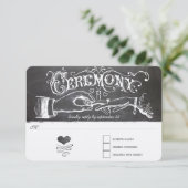 Ceremony Chalkboard Response Kaart (Staand voorkant)