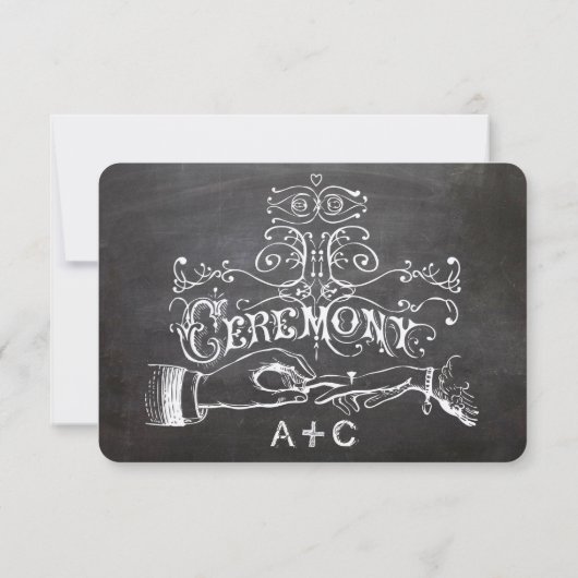 Ceremony Chalkboard Response Kaart (Achterkant)