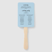 Ceremony Program Hand Fan Beach Seashell Handwaaier (Achterkant)
