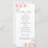 Ceremony Program Wedding | Roze en koraalmeel (Achterkant)