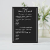 Ceremony & Reception Venues info - Black White Informatiekaartje (Staand voorkant)