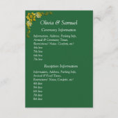 Ceremony & Reception Venues info - Emerald Green Informatiekaartje (Voorkant)