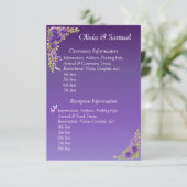 Ceremony & Reception Venues info - Purple Mauve Informatiekaartje (Staand voorkant)