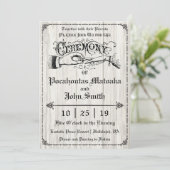 Ceremony Rustic Vintage Wedding II Kaart (Staand voorkant)