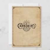 Ceremony Rustic Vintage Wedding Uitnodiging (Achterkant)